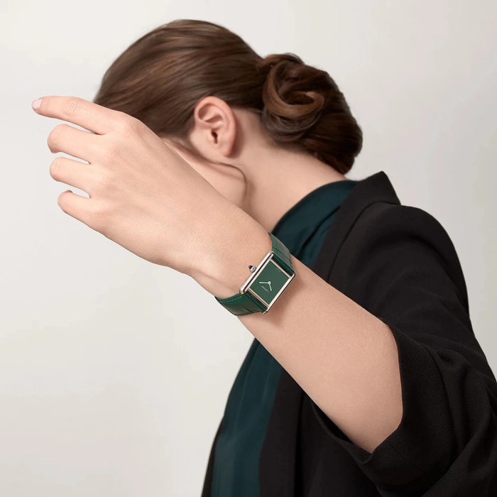 Cartier Tank Must Watch Modello grande Movimento al quarzo Cassa in acciaio WSTA0115 - immagine 2