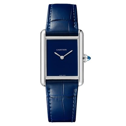 Cartier Tank Must Watch Modello grande Movimento al quarzo ad alta autonomia Cassa in acciaio WSTA0114 - immagine 2