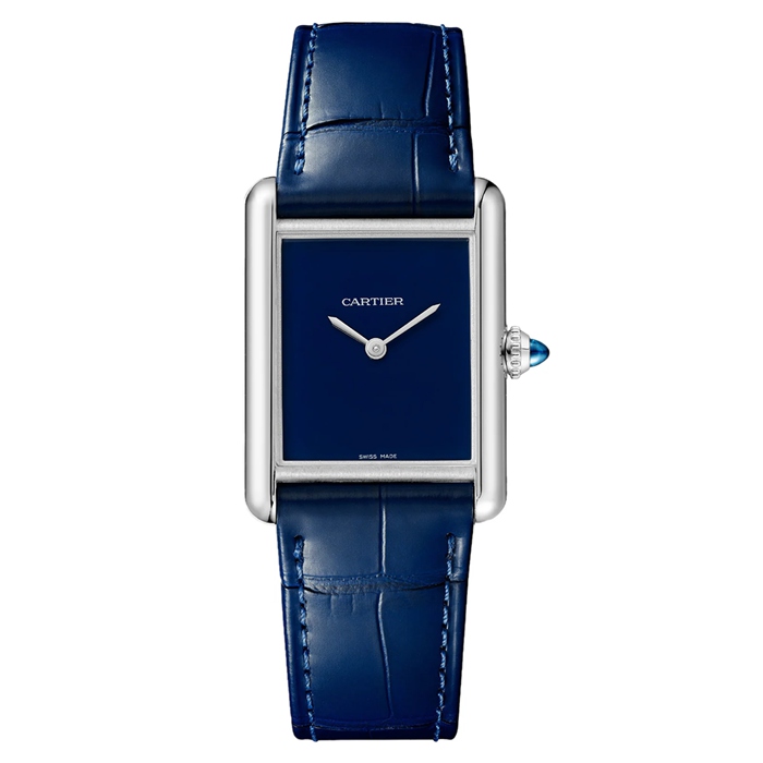 Cartier Tank Must Watch Modello grande Movimento al quarzo ad alta autonomia Cassa in acciaio WSTA0114 - immagine 2