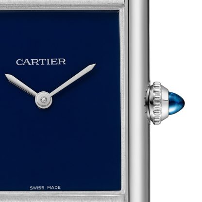 Cartier Tank Must Watch Modello grande Movimento al quarzo ad alta autonomia Cassa in acciaio WSTA0114 - immagine 5