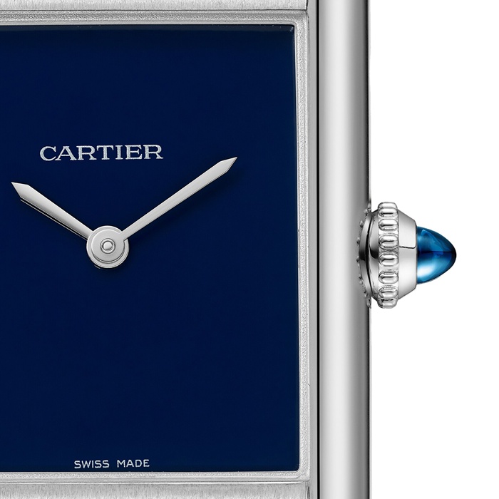 Cartier Tank Must Watch Modello grande Movimento al quarzo ad alta autonomia Cassa in acciaio WSTA0114 - immagine 5
