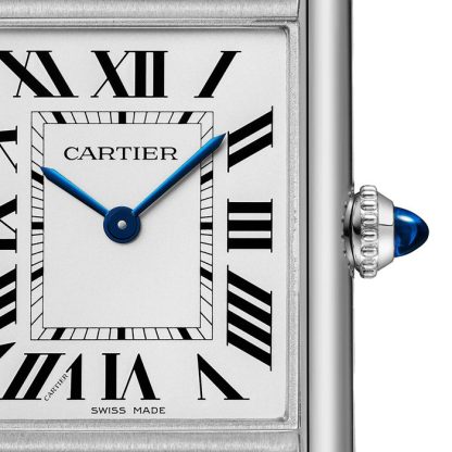 Cartier Tank Must Watch Modello grande SolarBeat Movimento fotovoltaico Cassa in acciaio WSTA0120 - immagine 2