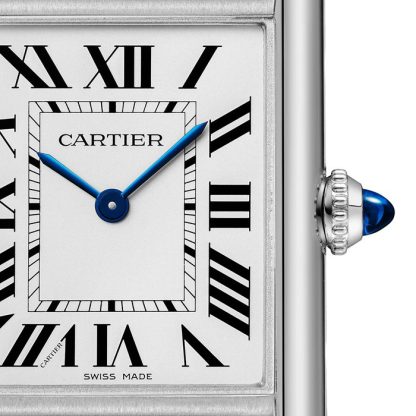 Cartier Tank Must Watch Modello grande SolarBeat Movimento fotovoltaico Cassa in acciaio WSTA0122 - immagine 2