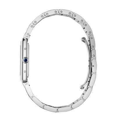 Cartier Tank Must Watch Modello grande SolarBeat Movimento fotovoltaico Cassa in acciaio WSTA0122 - immagine 4