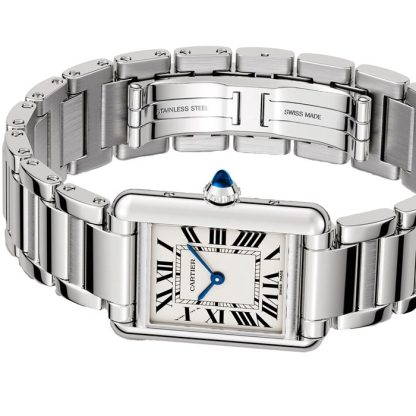 Cartier Tank Must Watch Modello piccolo Movimento al quarzo Cassa in acciaio WSTA0107 - immagine 3