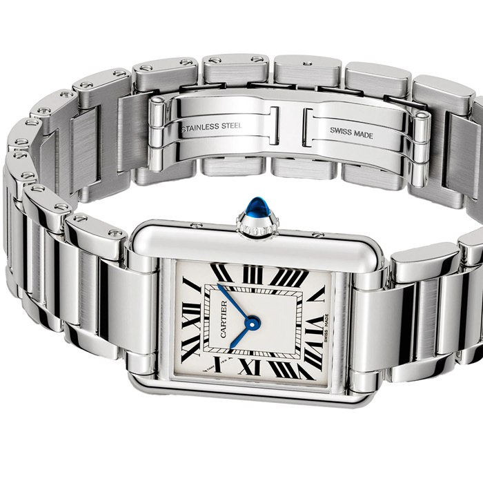 Cartier Tank Must Watch Modello piccolo Movimento al quarzo Cassa in acciaio WSTA0107 - immagine 3