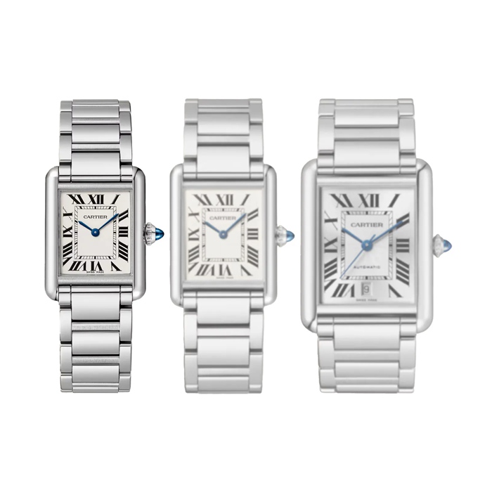 Cartier Tank Must Watch Modello piccolo Movimento al quarzo Cassa in acciaio WSTA0107 - immagine 4