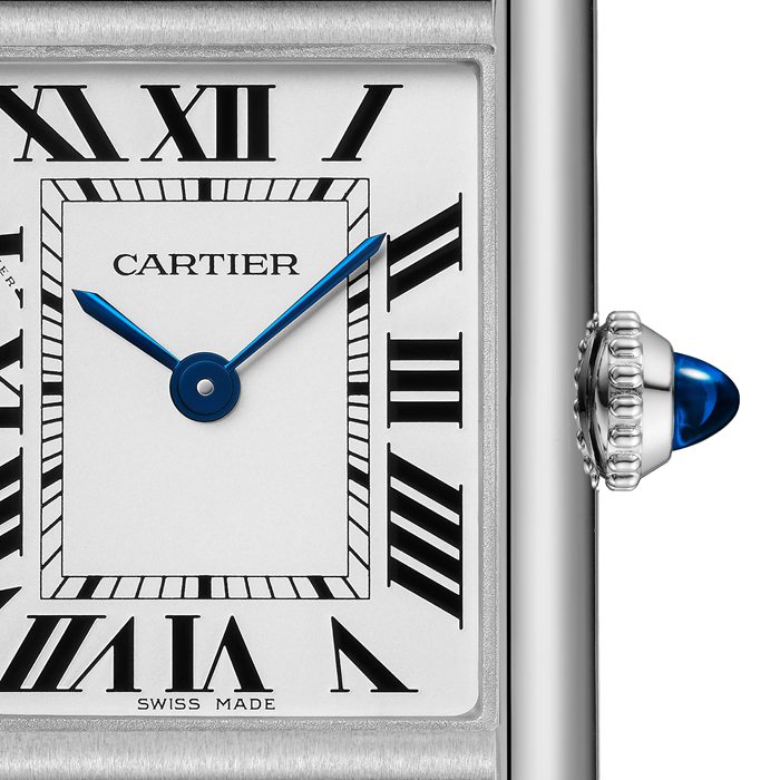 Cartier Tank Must Watch Modello piccolo Movimento fotovoltaico SolarBeat Cassa in acciaio WSTA0119 - immagine 2