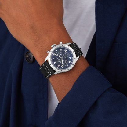 Cronografo Breitling Classic AVI 42 Tribute to Vought F4U Corsair Orologio con cinturino in pelle A233801A1C1X1 - immagine 3