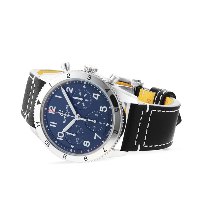 Cronografo Breitling Classic AVI 42 Tribute to Vought F4U Corsair Orologio con cinturino in pelle A233801A1C1X1 - immagine 4