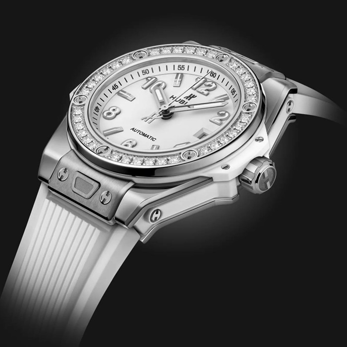 Hublot Big Bang One Click Acciaio Diamanti Bianchi 33mm Orologio 485.SE.2010.RW.1204 - immagine 3