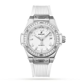 Hublot Big Bang One Click Acciaio Diamanti Bianchi 33mm Orologio 485.SE.2010.RW.1204