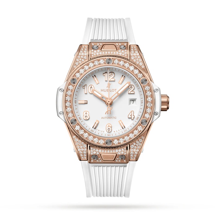 Hublot Big Bang One Click King Oro Bianco Pavé 33mm Orologio 485.OE.2080.RW.1604