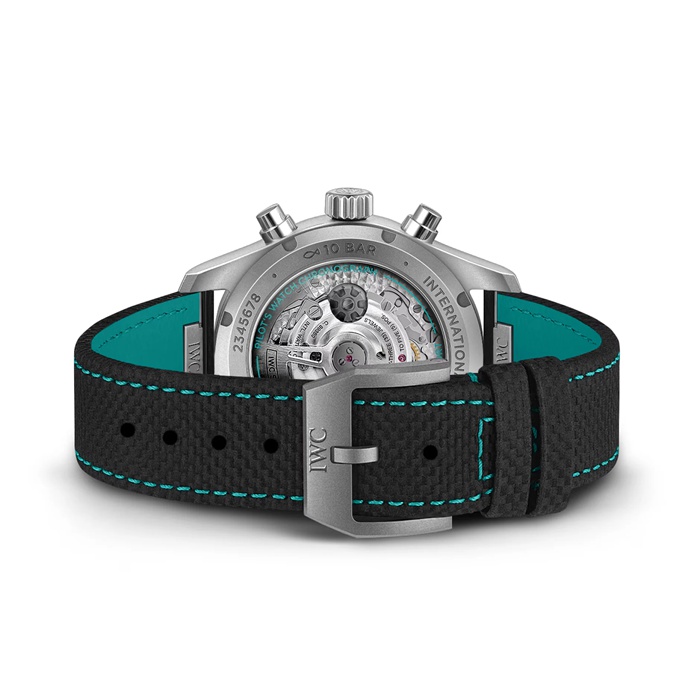 IWC Pilot Chronograph Mercedes AMG Petronas Formula One Team 41mm Uomo Orologio Nero IW388108 - immagine 4