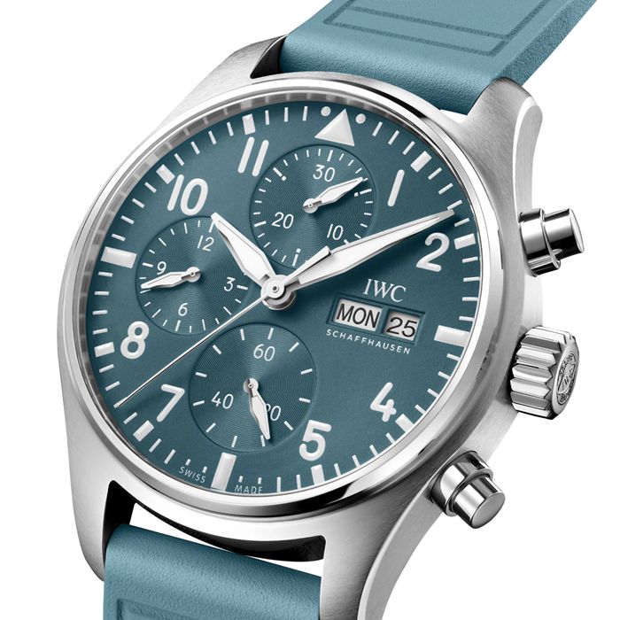 IWC Pilot Miramar Top Gun Automatic 41mm Uomo Orologio Cinturino in gomma blu IW388117 - immagine 2