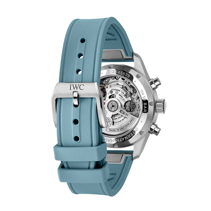 IWC Pilot Miramar Top Gun Automatic 41mm Uomo Orologio Cinturino in gomma blu IW388117 - immagine 3