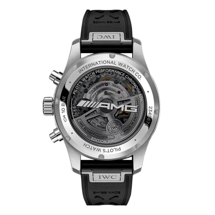 IWC Pilot Performance Cronografo 41mm AMG Uomo Orologio in gomma nera IW388305 - immagine 2