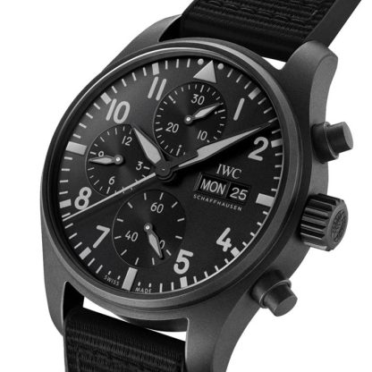 IWC Pilot's Chronograph Top Gun Ceratanium 41mm Orologio da uomo nero IW388106 - immagine 3