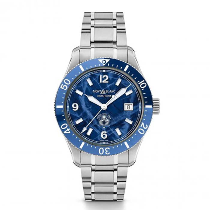 Montblanc 1858 Iced Blue Sea Orologio da uomo 41 mm 129369