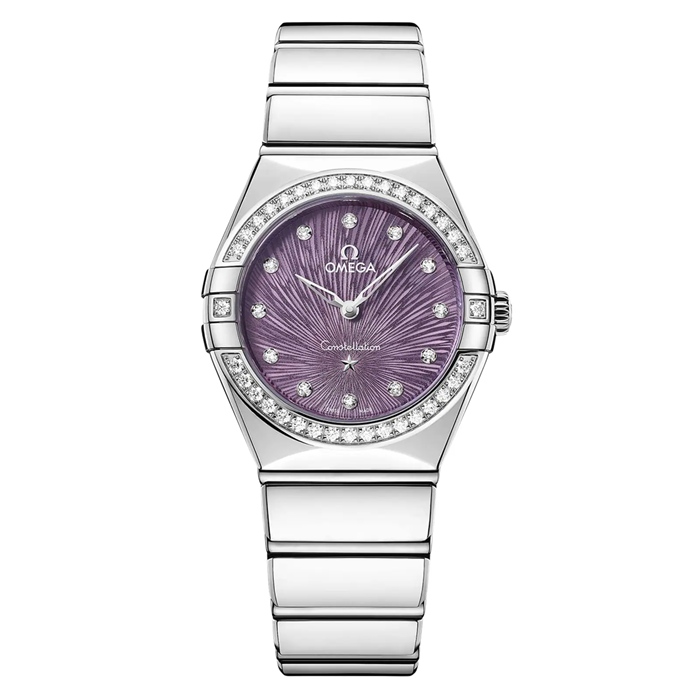 Omega Constellation 28mm Orologio da donna viola O13115286060001