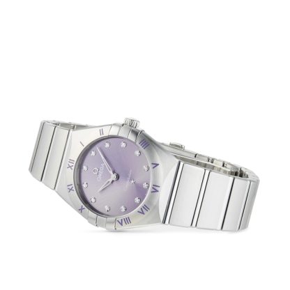 Omega Constellation Co-Axial 28mm Orologio da donna viola O13110286060002 - immagine 4