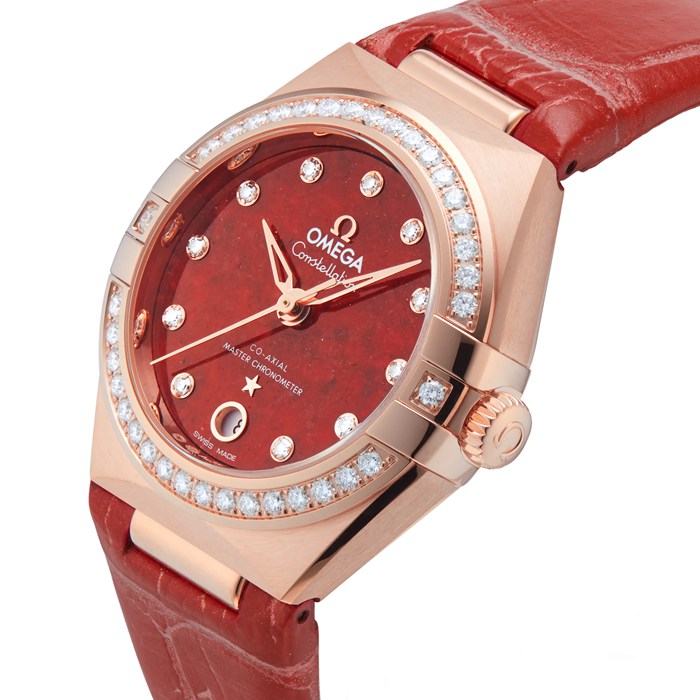 Omega Constellation Co-Axial Master Chronometer 29mm Ladies Watch Red O13158292099005 - immagine 5