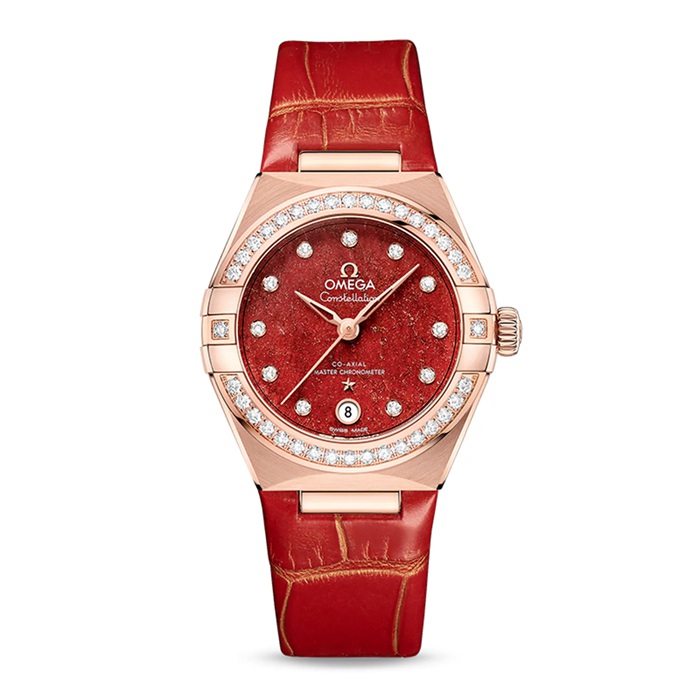 Omega Constellation Co-Axial Master Chronometer 29mm Ladies Watch Red O13158292099005