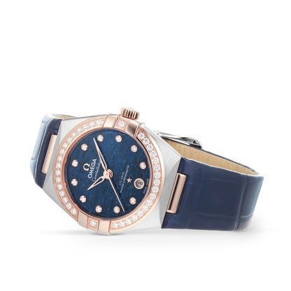Omega Constellation Co-Axial Master Chronometer 29mm Orologio da donna blu O13128292099003 - immagine 3