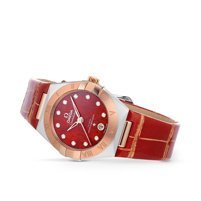 Omega Constellation Co-Axial Master Chronometer 29mm Orologio da donna rosso O13123292099002 - immagine 3