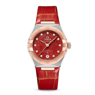 Omega Constellation Co-Axial Master Chronometer 29mm Orologio da donna rosso O13123292099002