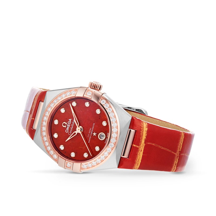 Omega Constellation Co-Axial Master Chronometer 29mm Orologio da donna rosso O13128292099002 - immagine 3