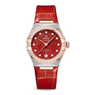 Omega Constellation Co-Axial Master Chronometer 29mm Orologio da donna rosso O13128292099002