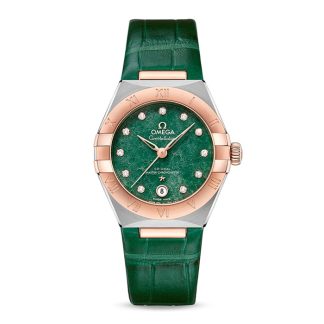 Omega Constellation Co-Axial Master Chronometer 29mm Orologio da donna verde O13123292099001
