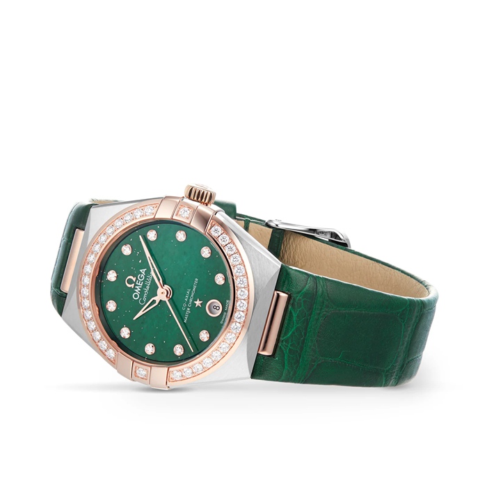 Omega Constellation Co-Axial Master Chronometer 29mm Orologio da donna verde O13128292099001 - immagine 3