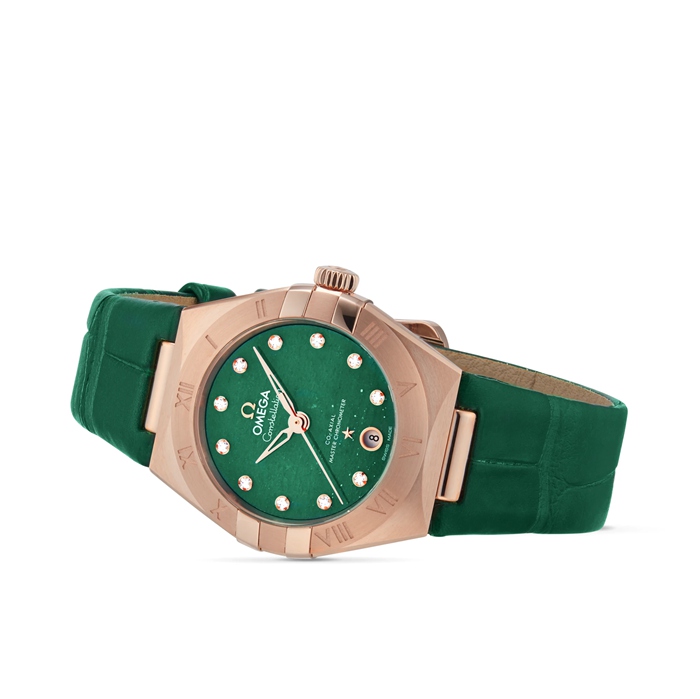 Omega Constellation Co-Axial Master Chronometer 29mm Orologio da donna verde O13153292099002 - immagine 3