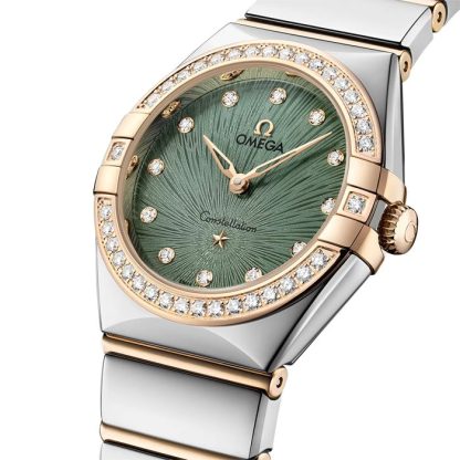 Omega Constellation Moonshine Oro 28mm Donna Orologio Verde O13125286060001 - immagine 2