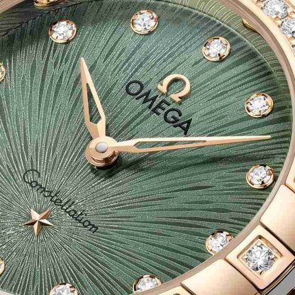 Omega Constellation Moonshine Oro 28mm Donna Orologio Verde O13125286060001 - immagine 3