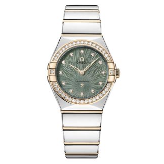 Omega Constellation Moonshine Oro 28mm Donna Orologio Verde O13125286060001