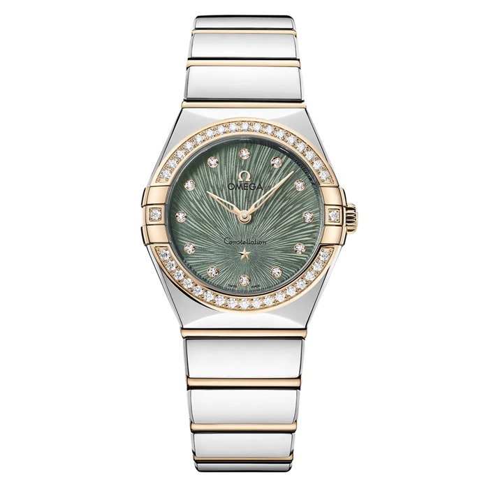 Omega Constellation Moonshine Oro 28mm Donna Orologio Verde O13125286060001