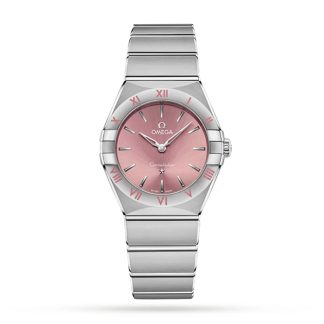 Omega Constellation Quarzo Acciaio 28mm Donna Orologio Rosa O13110286011001