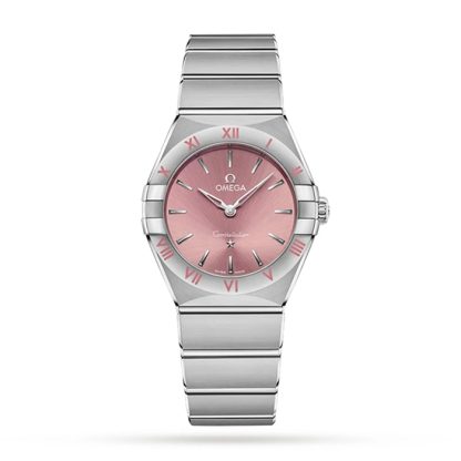 Omega Constellation Quarzo Acciaio 28mm Donna Orologio Rosa O13110286011001