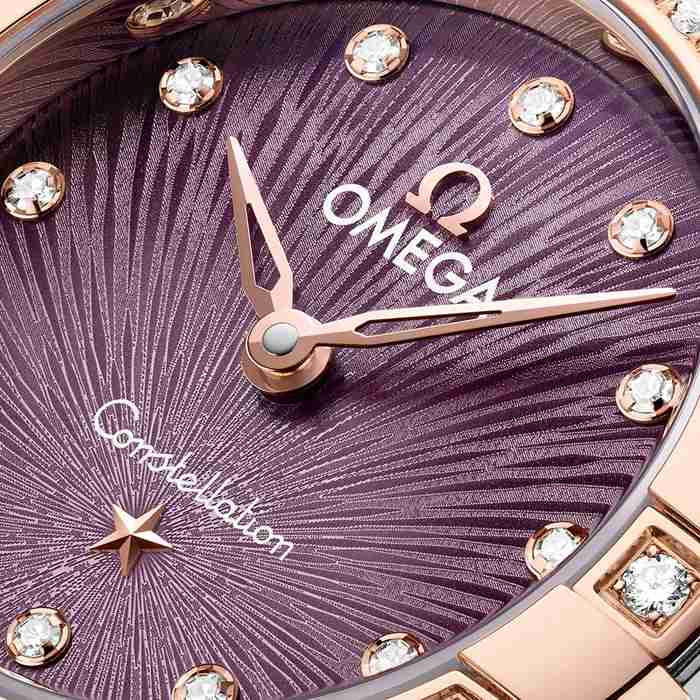 Omega Constellation Sedna Oro 25mm Orologio da donna viola O13125256060002 - immagine 3