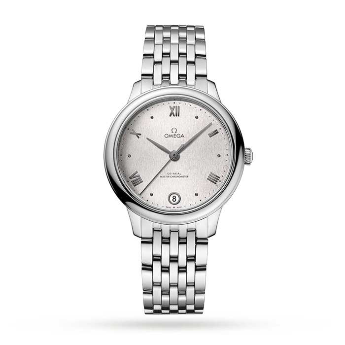 Omega De Ville Prestige Co-Axial Master Chronometer 34mm Orologio da donna Argento O43410342002001