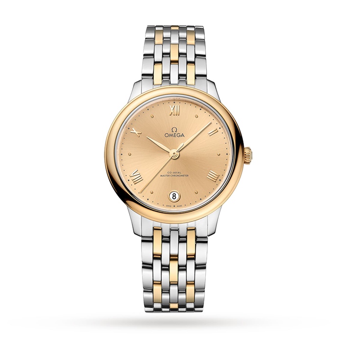 Omega De Ville Prestige Co-Axial Master Chronometer 34mm Orologio da donna Champagne O43420342008001