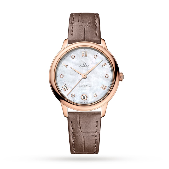 Omega De Ville Prestige Co-Axial Master Chronometer 34mm Orologio da donna bianco O43453342055001