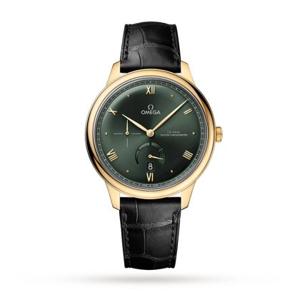 Omega De Ville Prestige Cronometro Assiale Riserva di Carica 41mm Orologio Uomo Verde O43453412110001