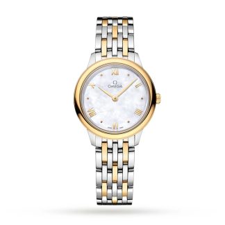 Omega De Ville Prestige Orologio da donna al quarzo 27,5 mm Bianco O43420286005001