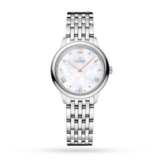 Omega De Ville Prestige Quarzo 27,5 mm Donna Orologio Bianco O43410286005001