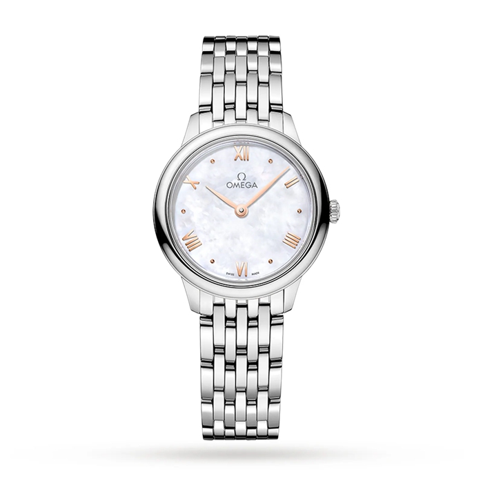 Omega De Ville Prestige Quarzo 27,5 mm Donna Orologio Bianco O43410286005001