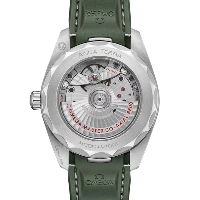 Omega Seamaster Aqua Terra 150M 38mm acciaio su cinturino in gomma O22012382010001 - immagine 2